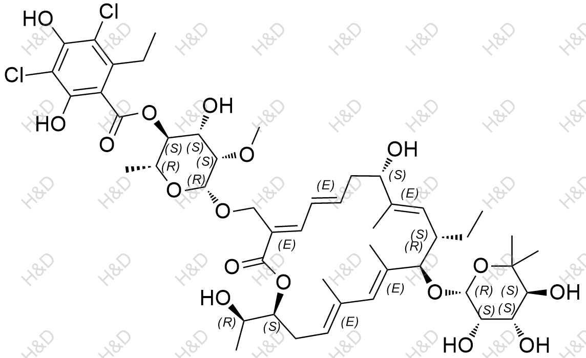 非达霉素代谢物OP-1118化学结构式