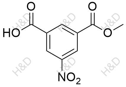 5-硝基间苯二甲酸单甲酯化学结构式
