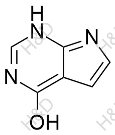 4-羟基吡咯并[2,3-d]嘧啶结构式
