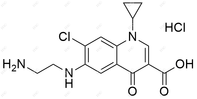 环丙沙星杂质17(盐酸盐)结构式