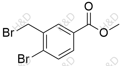 3-溴甲基-4-溴苯甲酸甲酯结构式