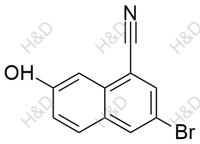 3-溴-7-羟基-1-萘腈结构式