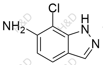 7-氯-1H-吲唑-6-胺结构式