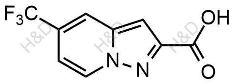 5-三氟甲基吡唑并[1,5-a]吡啶-2-羧酸结构式