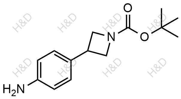3-（4-氨基苯基）氮杂环丁烷-1-羧酸叔丁酯结构式