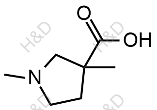 1，3-二甲基-吡咯烷-3-羧酸结构式