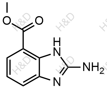 2-氨基-1H-苯并咪唑-4-甲酸甲酯结构式