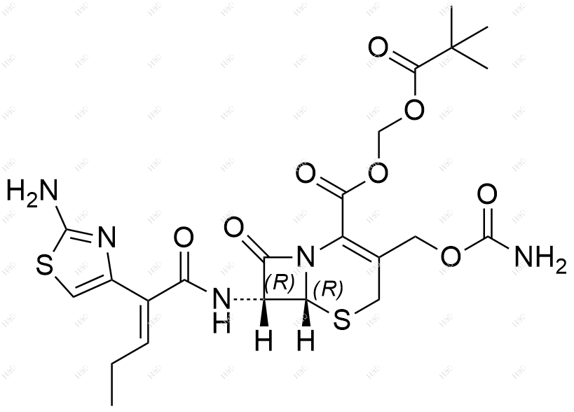 (E)-头孢卡品酯结构式