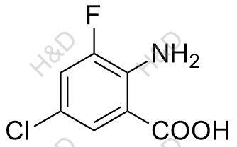 2-氨基-3-氟-5-氯苯甲酸结构式