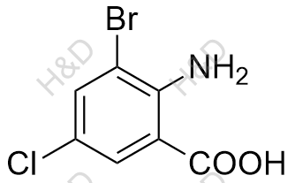 2-氨基-3-溴-5-氯苯甲酸结构式