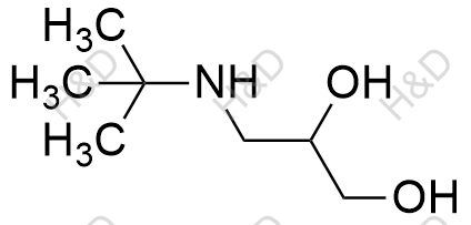 3-叔丁胺基-1,2-丙二醇结构式