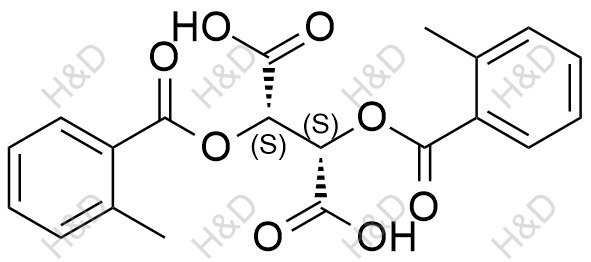 (2S,3S)-2,3-二((2-甲基苯甲酰)氧基)琥珀酸化学结构式