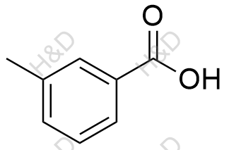 间甲基苯甲酸化学结构式