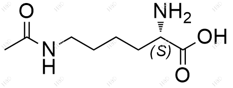(S)-6-乙酰氨基-2-氨基己酸结构式