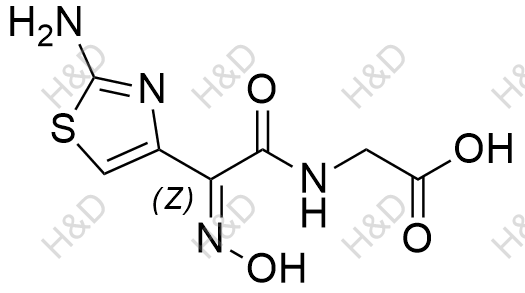 噻唑基乙酰基甘氨酸肟结构式