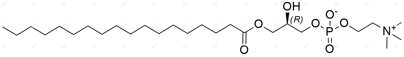 1-硬脂酰-溶血磷脂酰胆碱化学结构式