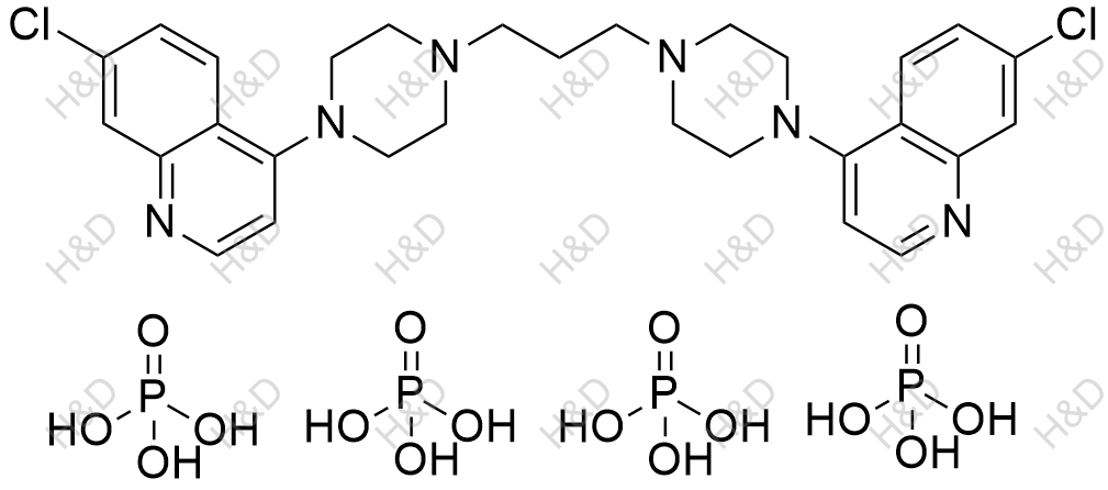 哌喹四磷酸化学结构式