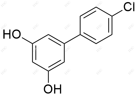4'-氯-[1,1'-联苯]-3,5-二醇化学结构式