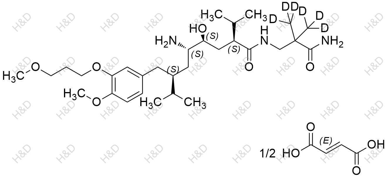 阿利克仑-D6(半富马酸盐)结构式