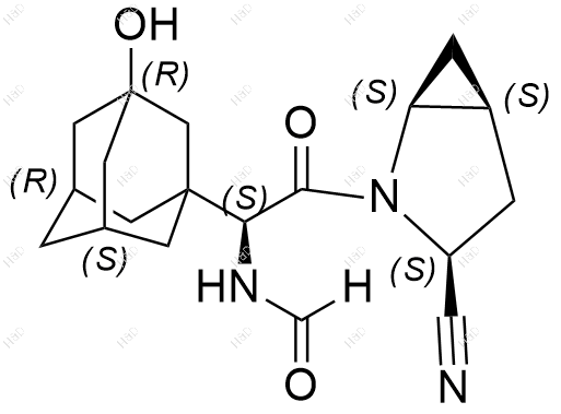 沙格列汀杂质15（N-甲酰基沙格列汀）结构式