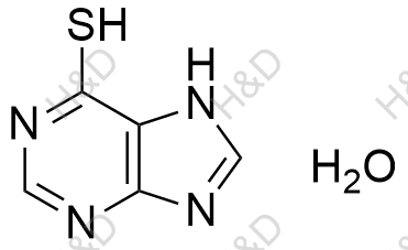 6-巯嘌呤-水合物化学结构式