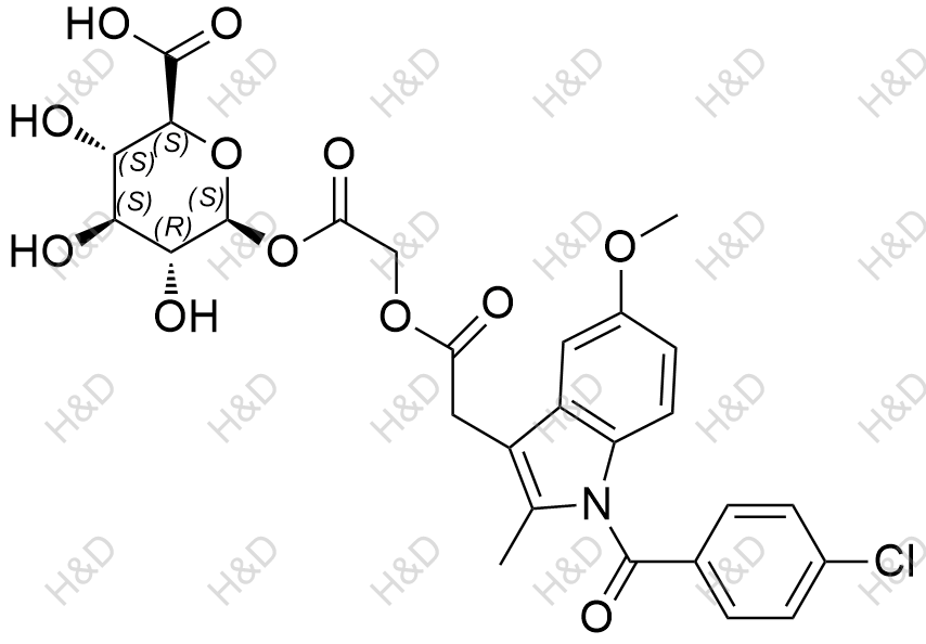 阿西美辛酰基-β-D-葡糖苷酸结构式