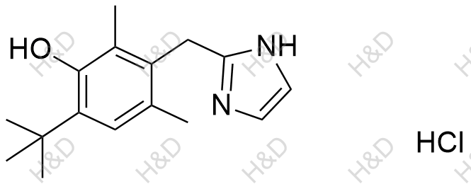 羟甲唑啉杂质7(盐酸盐)结构式