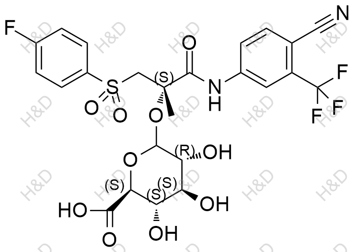 比卡鲁胺葡萄糖醛酸化物结构式