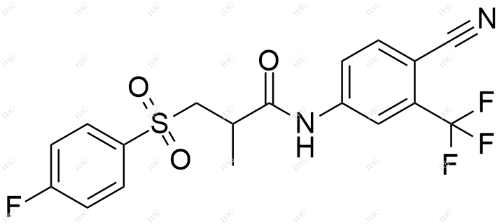 比卡鲁胺EP杂质C(去羟基比卡鲁胺)结构式