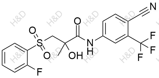 比卡鲁胺EP杂质B(2-氟-4-去氟比卡鲁胺)结构式