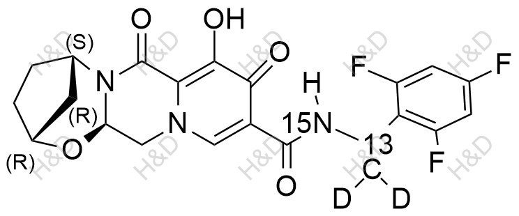 比卡格韦-13C-15N-d2结构式