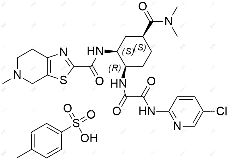 依度沙班(1R,2S,4S)异构体(对甲苯磺酸盐)结构式