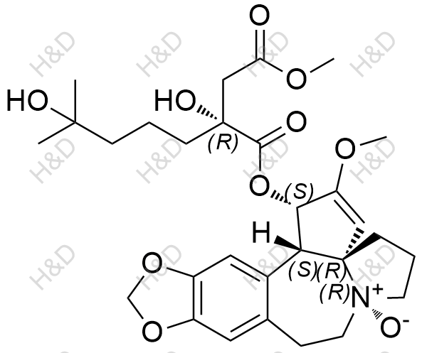 甲基异丁二酸（高三尖杉酯碱）β-N-氧化物结构式