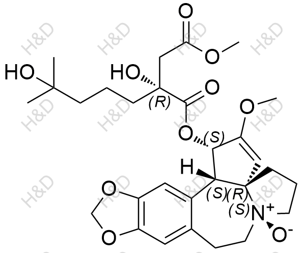 甲基异丁二酸（高三尖杉酯碱）α-N-氧化物结构式
