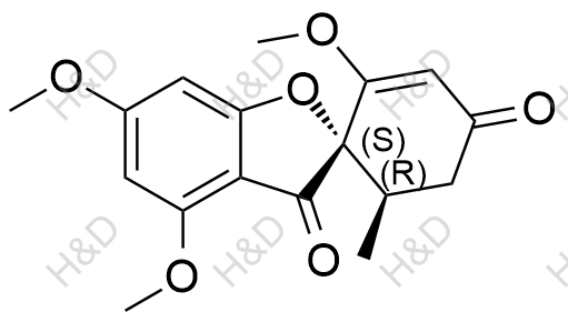 灰黄霉素EP杂质B（去氯灰黄霉素）结构式