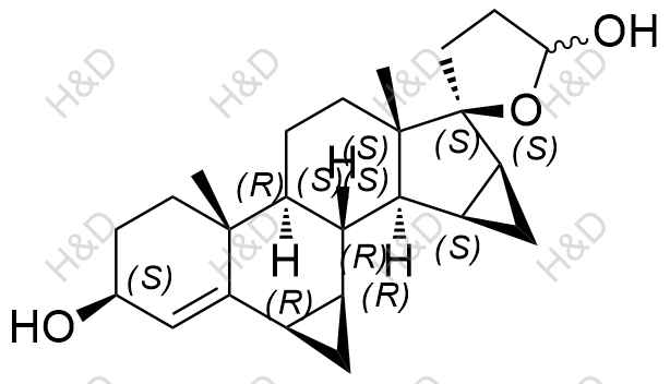 3-β-羟基-屈螺酮内酯结构式