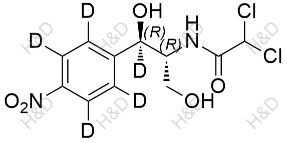 氯霉素-D5结构式