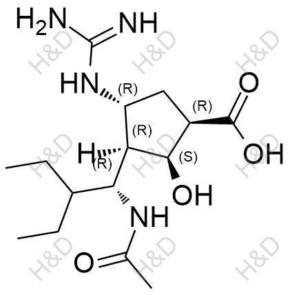 帕拉米韦氨基羧基异构杂质结构式