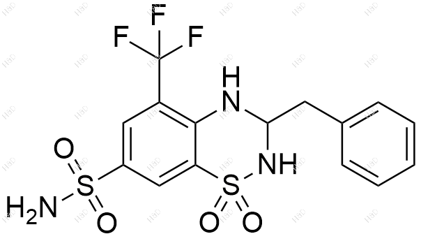 苄氟噻嗪邻异构体化学结构式