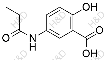 N-丙酰美沙拉嗪结构式