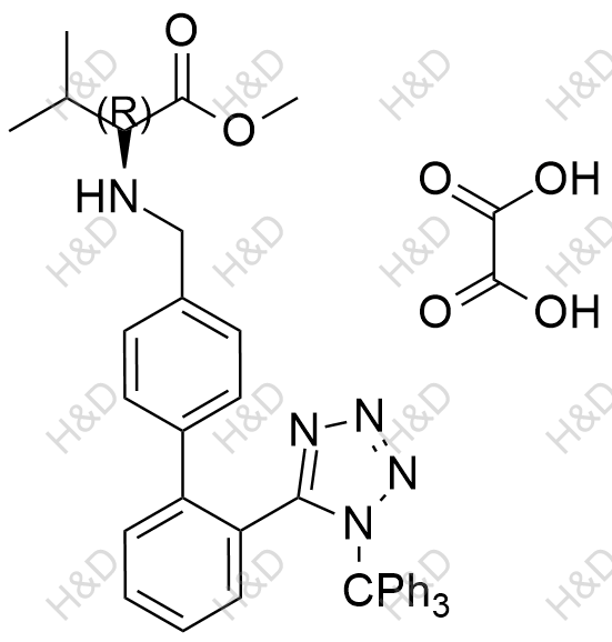 缬沙坦杂质 60（草酸盐）结构式