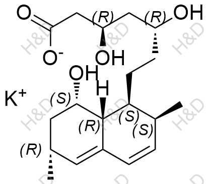 洛伐他汀杂质10(钾盐)结构式