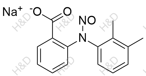 N-亚硝基甲芬那酸(钠盐)结构式