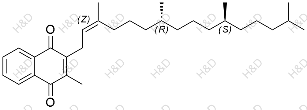 维生素K1(7S,11R,Z)异构体结构式