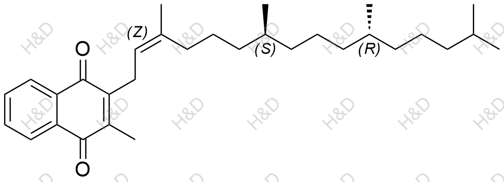 维生素K1(7R,11S,Z)异构体结构式