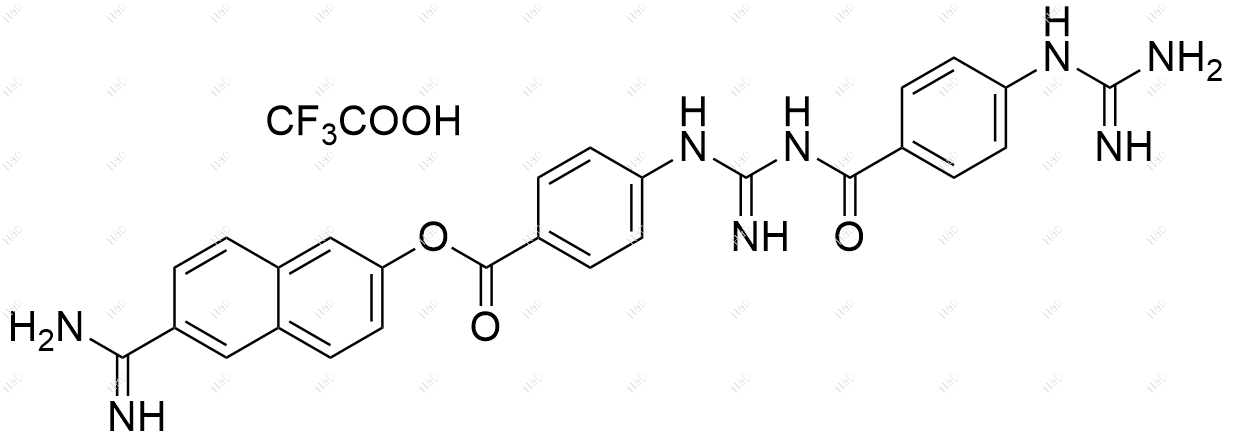 萘莫司他杂质12（三氟乙酸盐）结构式