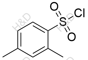 2,4-二甲基苯磺酰氯化学结构式