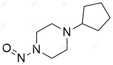 1-环戊基-4-亚硝基哌嗪结构式