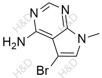 5-溴-7-甲基-7H-吡咯[2,3-d]嘧啶-4-胺结构式