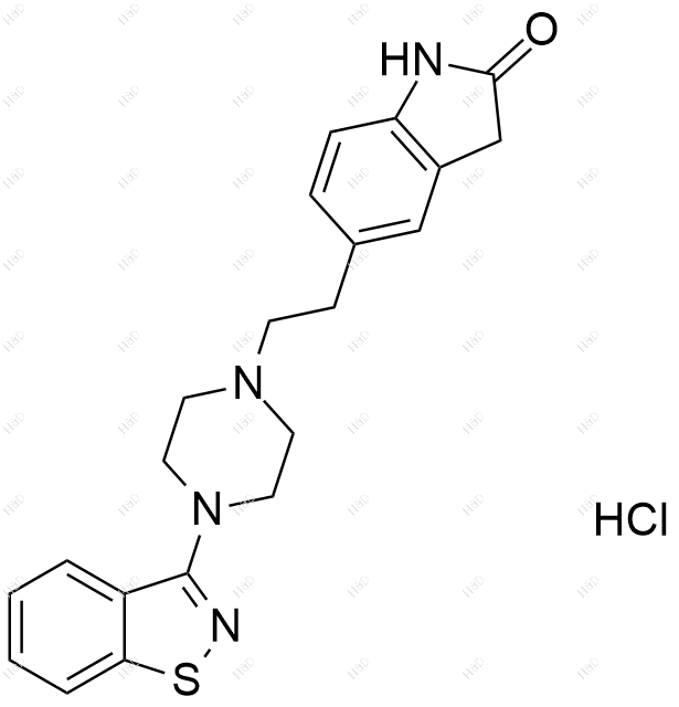 齐拉西酮脱氯杂质（盐酸盐）结构式